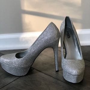 Silver Sparkle Heels